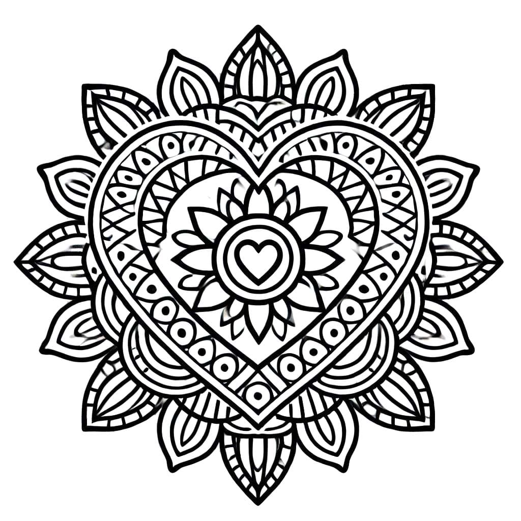 Mandalas Cœur 85